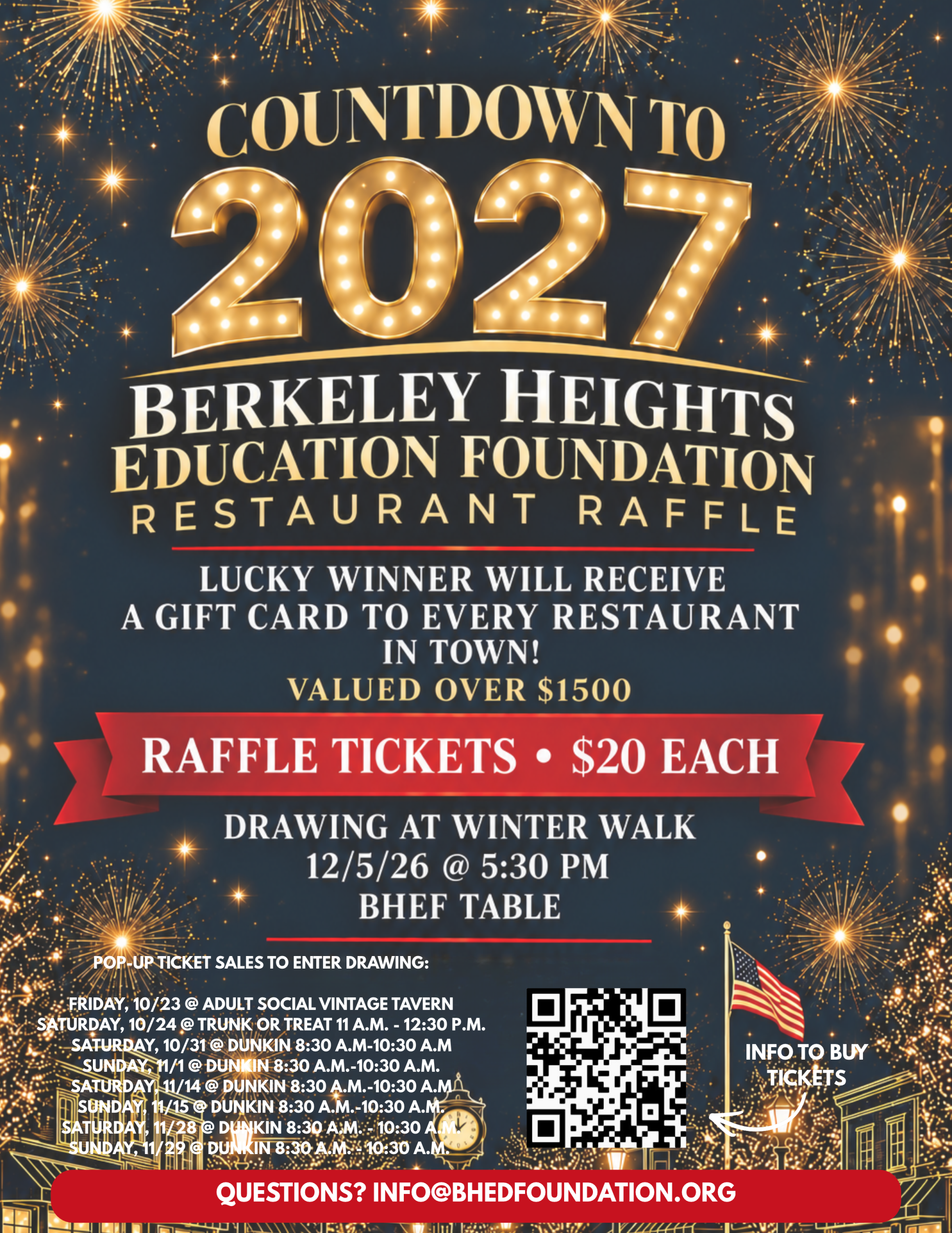 Countdown to 2027 RESTAURANT RAFFLE